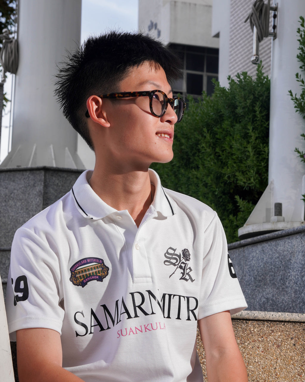 เสื้อโปโล สมานมิตร'69 สีขาว