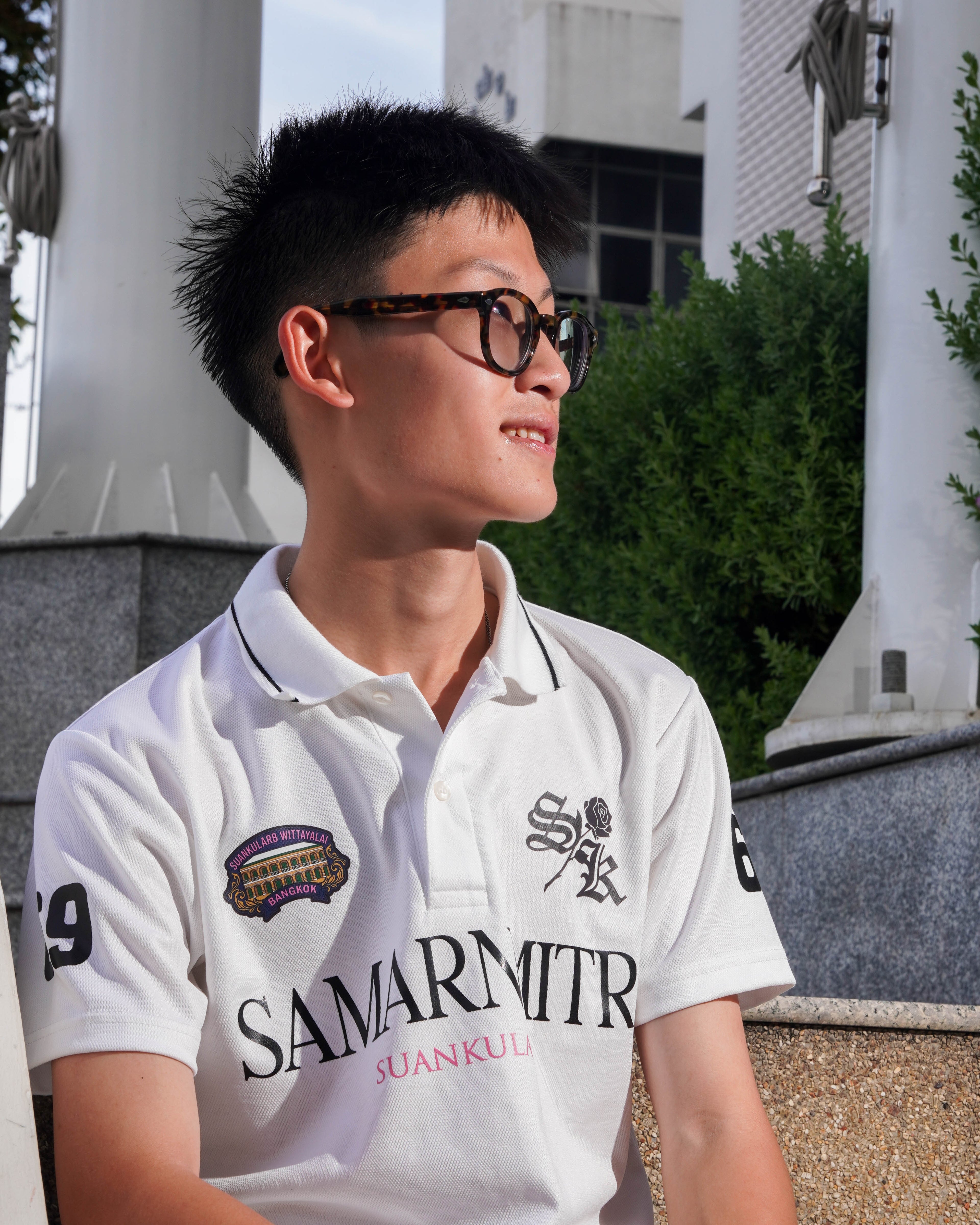เสื้อโปโล สมานมิตร'69 สีขาว