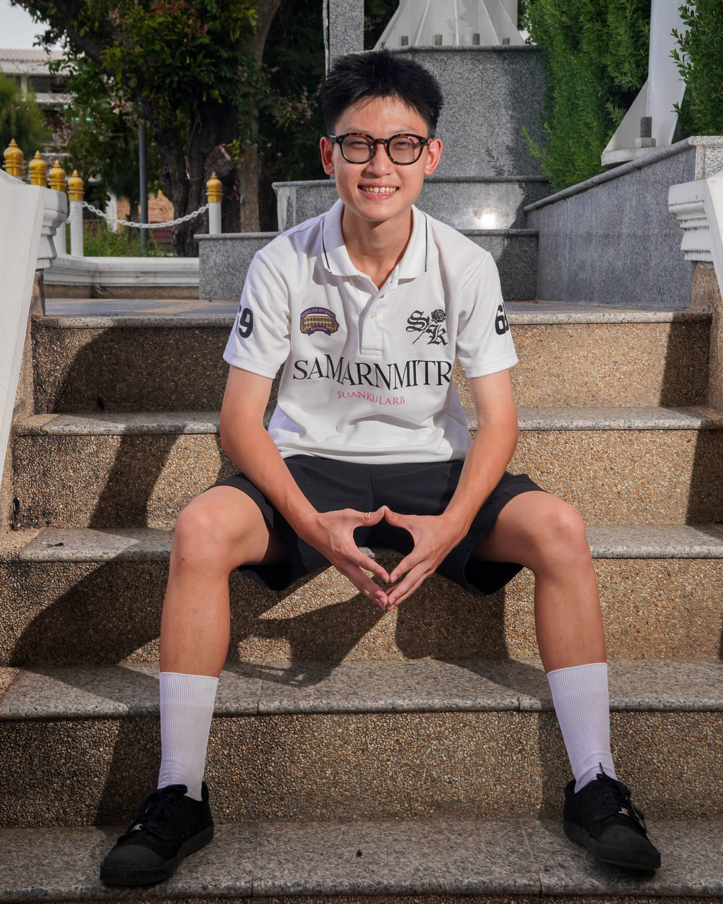เสื้อโปโล สมานมิตร'69 สีขาว