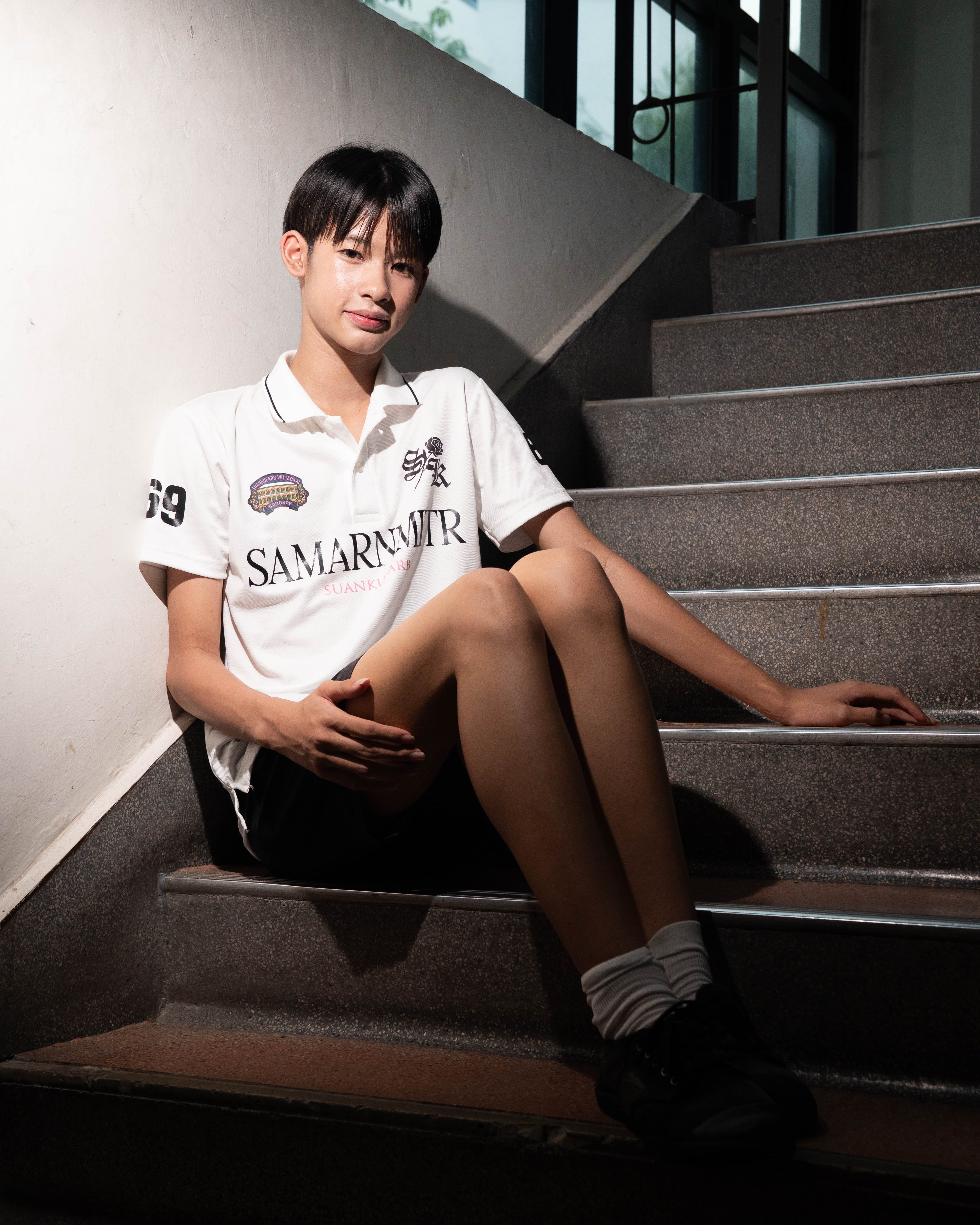 เสื้อโปโล สมานมิตร'69 สีขาว