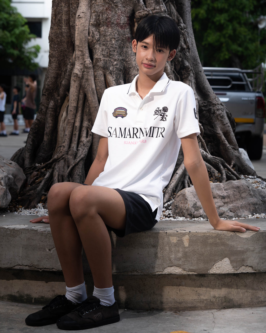 เสื้อโปโล สมานมิตร'69 สีขาว